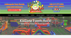 Desktop Screenshot of kidzonepartyrentals.com